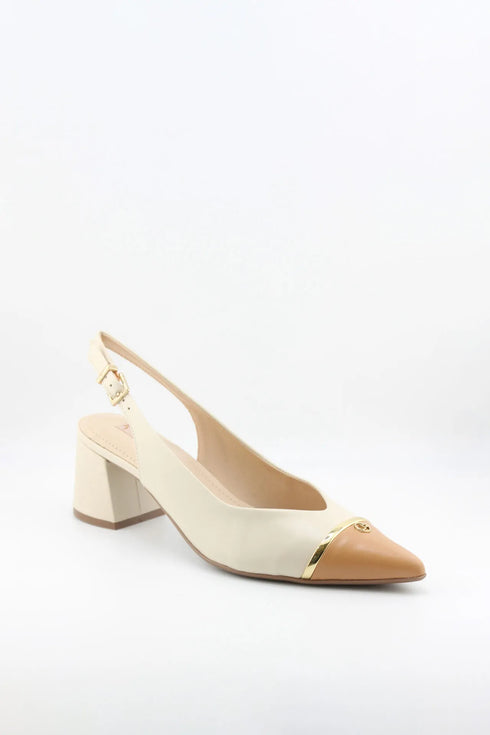 Jorge Bischoff Slingback Block Heel Pointed Pumps